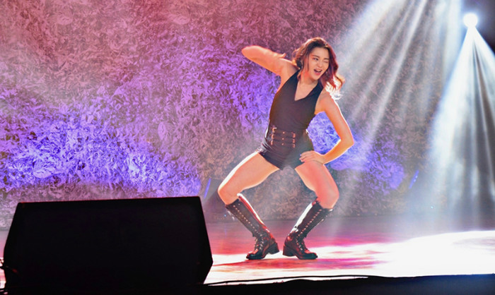Alexa on April 19 at the Siri Fort Auditorium in New Delhi performs on stage.
